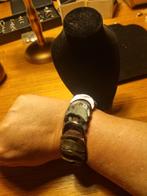 Armband Stretch Parelmoer Blauw Groen, Ophalen of Verzenden, Zo goed als nieuw, Blauw, Overige materialen