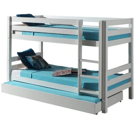 Vipack stapelbed Pino met onderbed - wit - 140x103x208 cm, Kinderen en Baby's, Kinderkamer | Stapelbedden en Hoogslapers, Gebruikt