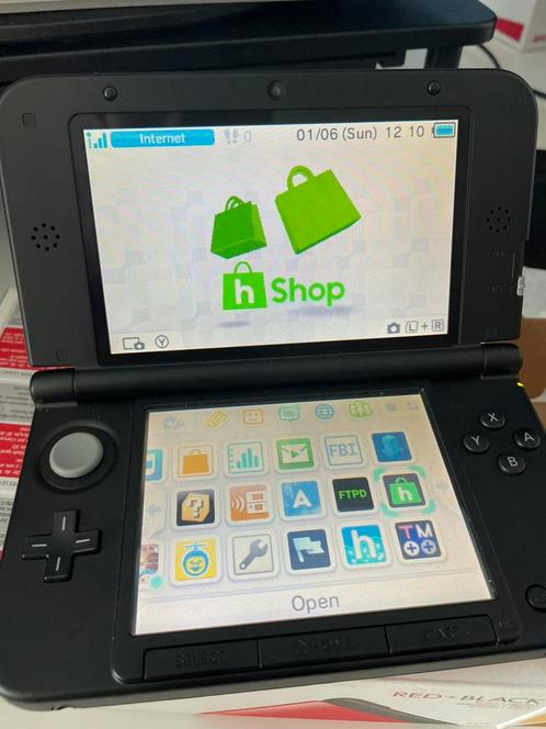 Nintendo 3DS XL Rood - CFW & hShop 128GB, Spelcomputers en Games, Spelcomputers | Nintendo 2DS en 3DS, Zo goed als nieuw, 3DS