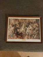 Schilderij 'De Koning Drinkt' in lijst, Antiek en Kunst, Ophalen