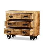 Vintage Verrijdbaar Houten Ladekast Retro Dressoir Mangohout, Retro, Vintage, Balinees, Industrieel, Bali, Info@dehanzeherten.nl