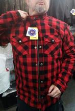 Protective LumberJack Shirt - Red Black Checker - Motorshirt, Motoren, Kleding | Motorkleding, Nieuw met kaartje, BadBoy.NL, Jas | textiel