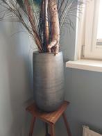 Grote Grijze Vaas, Ophalen, Overige materialen, Overige kleuren, 50 tot 75 cm