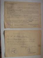 2 Duitse documenten op naam van Nederlander april 1945, Verzamelen, Embleem of Badge, Duitsland, Verzenden