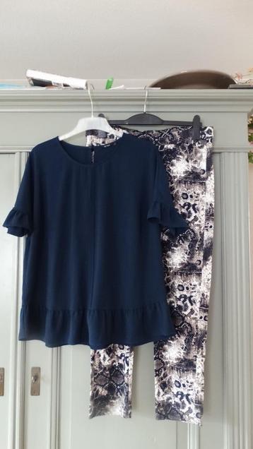 2-dlg. set: legging + blousje, maat L, kleur blauw beschikbaar voor biedingen