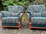 Twee Jugendstil Fauteuils van Kersenhout, Huis en Inrichting, Fauteuils, Ophalen, Gebruikt, Hout, 75 tot 100 cm