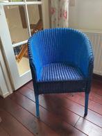 Rieten stoel, Ophalen, Gebruikt, Oude stijl, Blauw