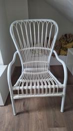 Witte kunststof rieten stoel, Ophalen, Kunststof, Wit, Zo goed als nieuw