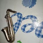 Saxofoon broche speldje, Sieraden, Tassen en Uiterlijk, Broches, Overige materialen, Ophalen of Verzenden