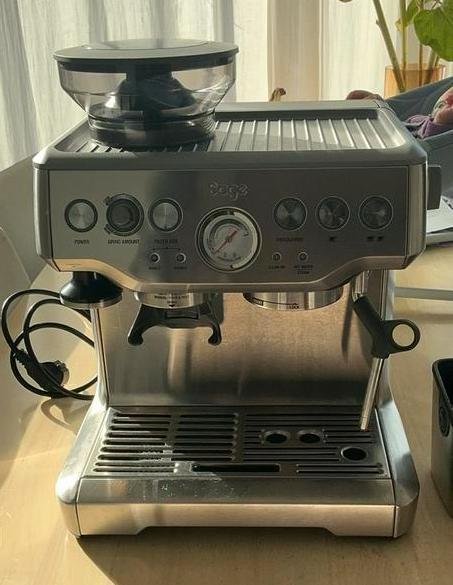 Sage Barista Express, Witgoed en Apparatuur, Koffiezetapparaten, Gebruikt, Koffiebonen, Espresso apparaat, 2 tot 4 kopjes, Afneembaar waterreservoir