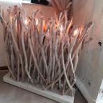Unieke vloer/tafel lamp met takken en dimbare verlichting, Ophalen, Gebruikt, Hout