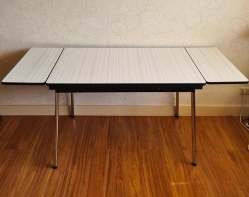 te koop: verlengbare formica eettafel retro vintage jaren 60, Huis en Inrichting, Tafels | Eettafels, Gebruikt, Vier personen