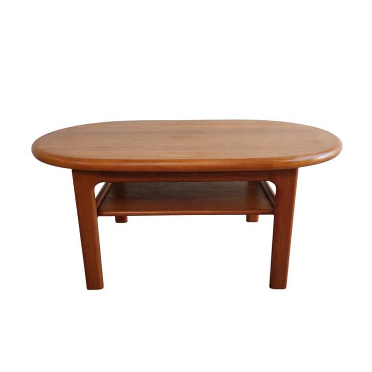 Niels Bach (DK) vintage teakhouten salontafel, Huis en Inrichting, Tafels | Salontafels, Gebruikt, 50 tot 75 cm, 50 tot 100 cm