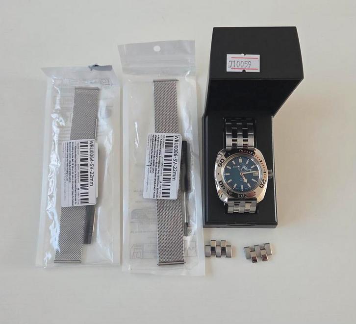 Vostok Amphibia, Sieraden, Tassen en Uiterlijk, Sporthorloges, Zo goed als nieuw, Android, Zwart, Ophalen