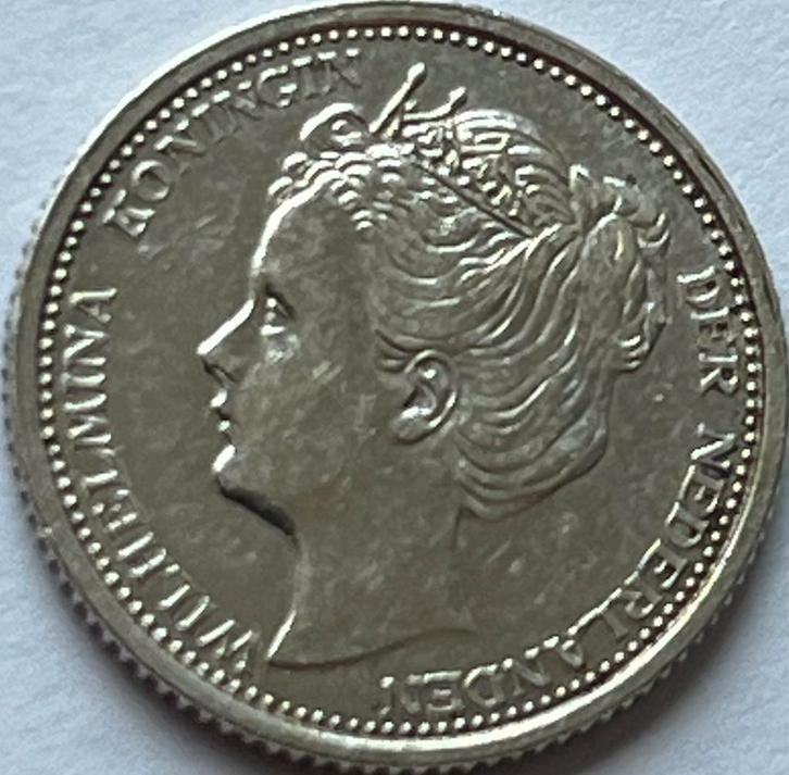 Zilveren dubbeltje 1905, Postzegels en Munten, Munten | Nederland, Losse munt, 10 cent, Koningin Wilhelmina, Zilver, Ophalen of Verzenden