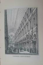 14 / Brussel Galeries Saint-Hubert. Houtgravure uit 1892, Antiek en Kunst, Kunst | Etsen en Gravures, Ophalen of Verzenden