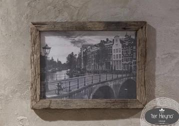 Oud houten truckwood fotolijst L foto stoer sober landelijk beschikbaar voor biedingen