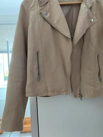 Beige Bikerjas - Maat M Dames beschikbaar voor biedingen