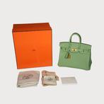 Hermès Birkin 25 Hss Vert Criquet BGHW, Ophalen of Verzenden, Gebruikt, Groen, Handtas