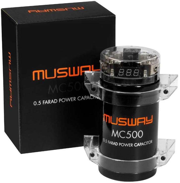 Musway Powercap 0,5 Farad MC500 Condensator, Auto diversen, Autospeakers, Nieuw, Ophalen of Verzenden
