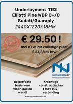 Underlayment 2440x1220x18mm TG2 €29.50 !, Ophalen, Nieuw, Hout, Minder dan 20 mm