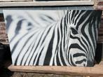 Zebra canvas 78x118 cm, Huis en Inrichting, Woonaccessoires | Schilderijen, Tekeningen en Foto's, Ophalen of Verzenden, Zo goed als nieuw