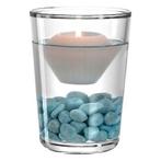 Leonardo firenze vaas met drijfkaars en blauwe stenen, Overige kleuren, Nieuw, Ophalen of Verzenden, Glas