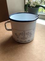 Oude emaille maatbeker. 1 liter. Wit. Schenkkan 12 cm., Antiek en Kunst, Ophalen of Verzenden
