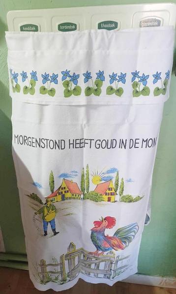 Leuk oud overkleed:"Morgenstond heeft goud in de mond",mooi! beschikbaar voor biedingen