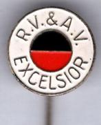 R.V. & A.V. Excelsior zilverkl. voetbal club speldje( Z_022a, Verzamelen, Speldjes, Pins en Buttons, Verzenden, Zo goed als nieuw