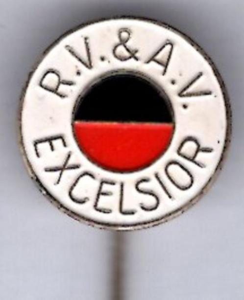 R.V. & A.V. Excelsior zilverkl. voetbal club speldje( Z_022a, Verzamelen, Speldjes, Pins en Buttons, Zo goed als nieuw, Speldje of Pin
