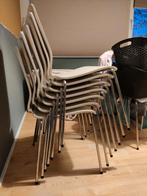 8 witte stoelen (Gilbert, IKEA), Huis en Inrichting, Stoelen, Ophalen, Gebruikt, Wit, Vijf, Zes of meer stoelen