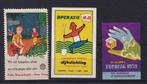 A38A) 3x vignet jaren 40/50 oa dierenbescherming, Postzegels en Munten, Postzegels | Nederland, Ophalen of Verzenden, Na 1940