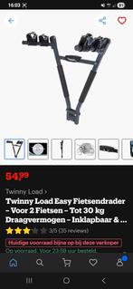 Twinny load Fietsendrager voor 1 á 2 fietsen tot 30kg, Auto diversen, Fietsendragers, Ophalen of Verzenden, 1 fiets, Gebruikt