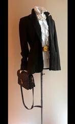 Pauw 1 lamsleren suede blazer donkerbruin, Verzenden, Zo goed als nieuw, Maat 36 (S), Bruin