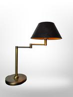 Vintage klassiek Messing zwenklamp (bruine slang leer kap), ?6, Zo goed als nieuw, Minder dan 50 cm, ?