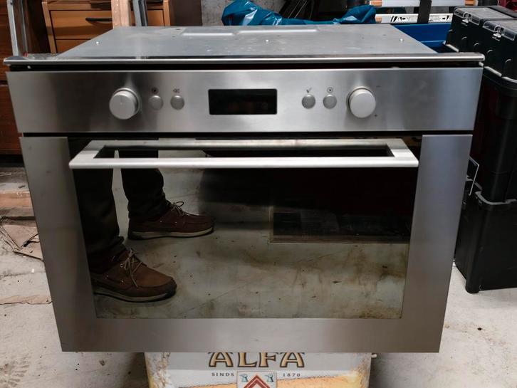 Whirlpool AMW 696/IX Combi Magnetron, Witgoed en Apparatuur, Ovens, Gebruikt, Inbouw, Oven met grill, 45 tot 60 cm, 45 tot 60 cm