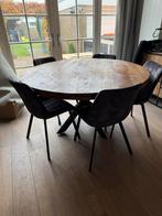 Ronde Mango Houten Eettafel 150, Huis en Inrichting, Tafels | Eettafels, Ophalen, 100 tot 150 cm, Rond, Zo goed als nieuw