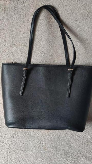 Mooie elegante zwarte tas met lange hengsels - 40 x 27 cm beschikbaar voor biedingen