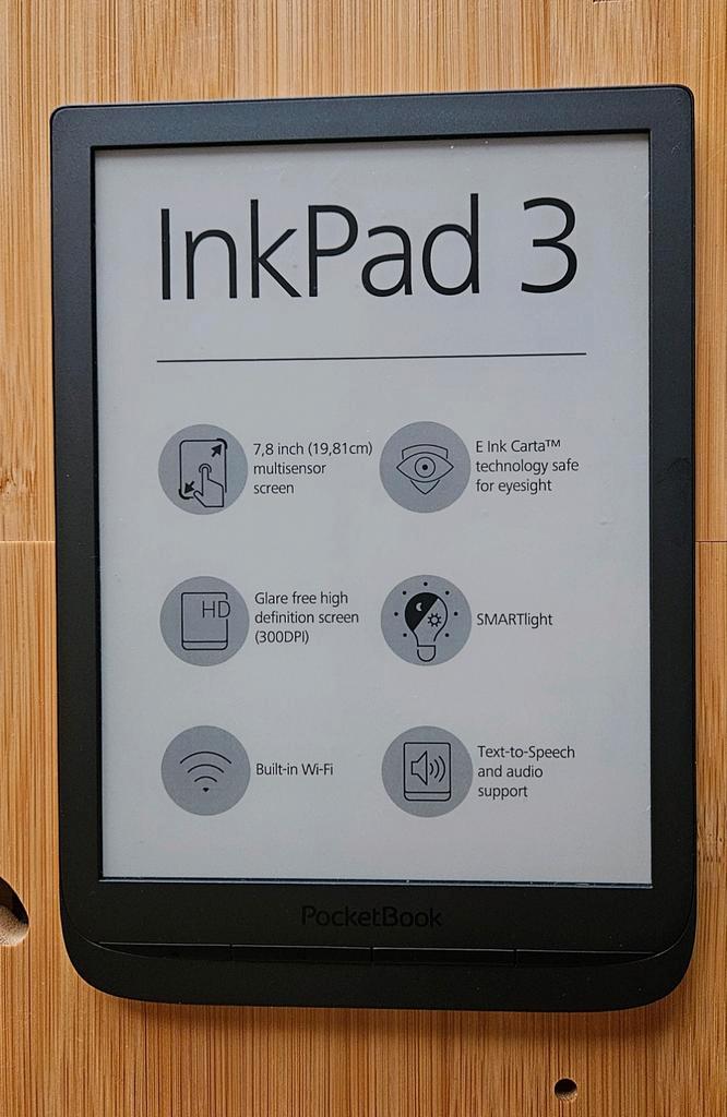 PocketBook InkPad 3 E-reader, Computers en Software, E-readers, Zo goed als nieuw, 7 inch, 8 GB, Bluetooth, Touchscreen, Audio