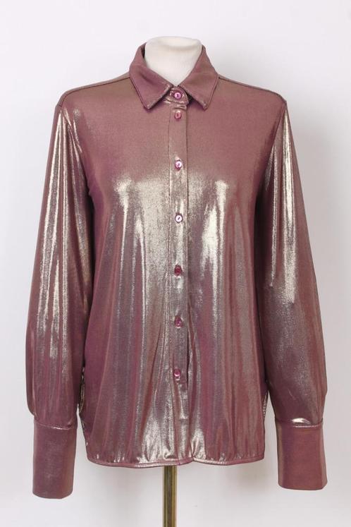 Gouden blouse van Amaya maat 42, Kleding | Dames, Blouses en Tunieken, Zo goed als nieuw, Maat 42/44 (L), Paars, Verzenden