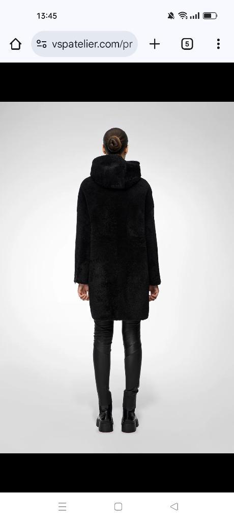 Mooie zwarte dames lammy leren reversible winter jas 40 L!, Kleding | Dames, Jassen | Winter, Zo goed als nieuw, Maat 42/44 (L)