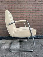 Jess Eetkamerstoel met leren bekleding (6x), Huis en Inrichting, Stoelen, Ophalen, Gebruikt, Overige kleuren, Metaal