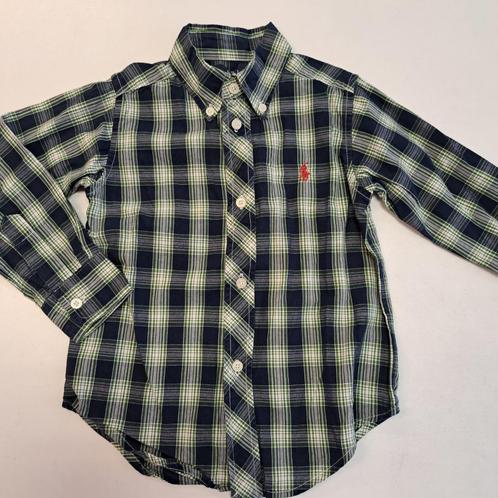 Ralph Lauren overhemd blauw groen geruit + rood 98 3jr 46561, Kinderen en Baby's, Kinderkleding | Maat 98, Zo goed als nieuw, Jongen