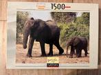 Nathan puzzel 1500 stukjes Botswana / Olifanten, Ophalen of Verzenden, Zo goed als nieuw