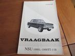 Vraagbaak NSU 1000L, NSU 1000TT, NSU 110 vanaf 1966, Ophalen of Verzenden