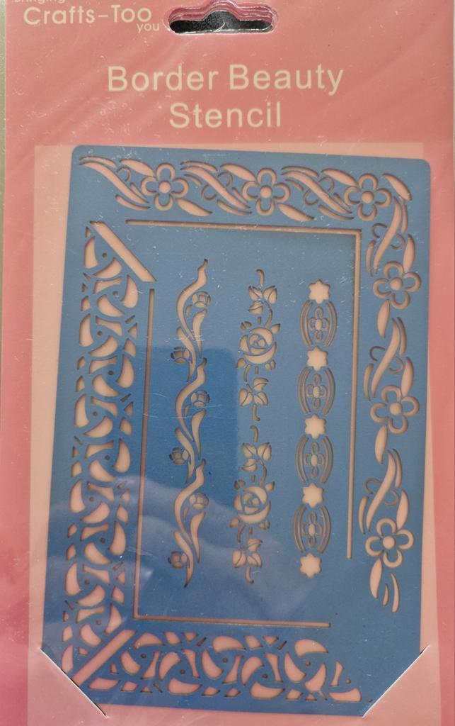 Square Stencil BE06FL, Hobby en Vrije tijd, Kaarten | Zelf maken, Nieuw, Pons of Mal, Overige thema's, Ophalen of Verzenden