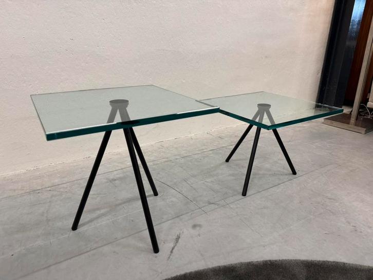 Nieuw Beek Maupertuus Salontafel Glas Vierkant Tafel zwart, Huis en Inrichting, Tafels | Salontafels, Nieuw, Minder dan 50 cm