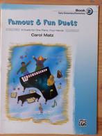 Famous & Fun Duets book 2 - Carol Matz, Muziek en Instrumenten, Bladmuziek, Overige genres, Les of Cursus, Ophalen of Verzenden