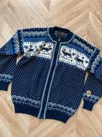 Windfjord wollen vest rits XXL wool cardigan, -, Blauw, -, Overige maten